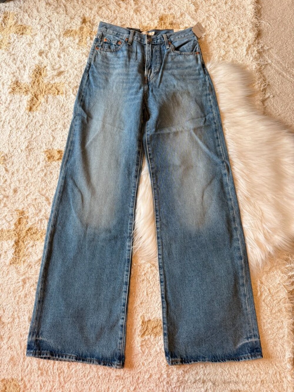 Free People Levi's Ribcage Wide-Leg Jeans 26 - Picture 5 of 13
